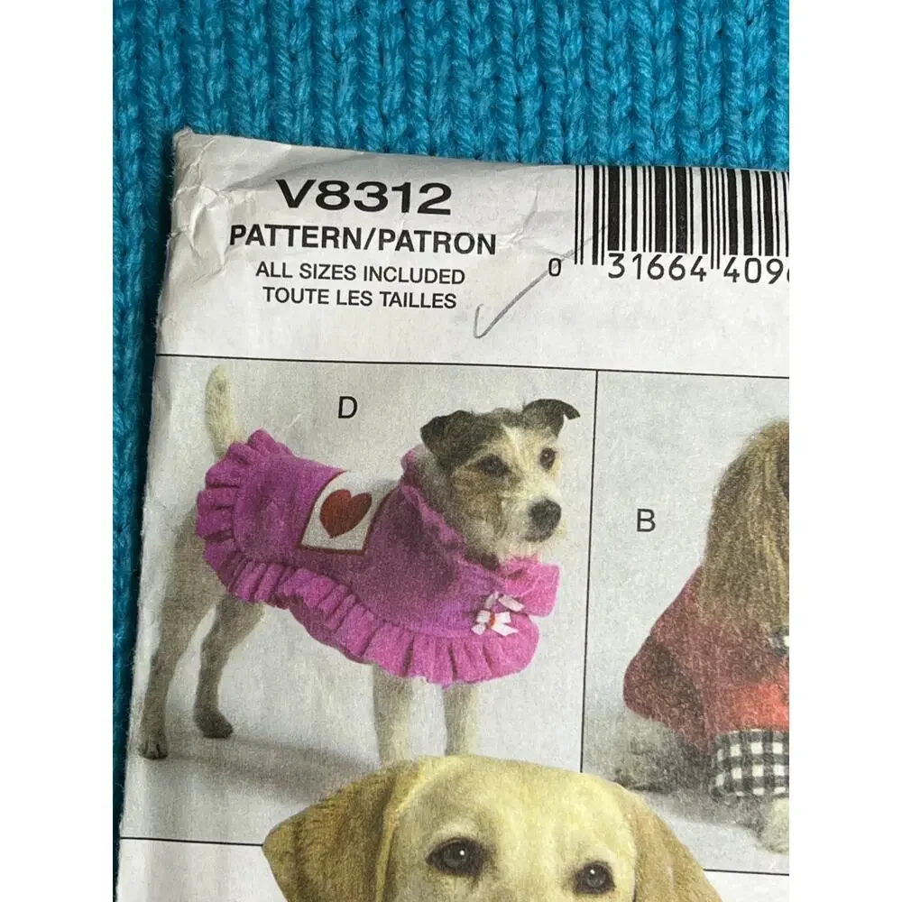 Vogue 8312 dog vest coat pattern